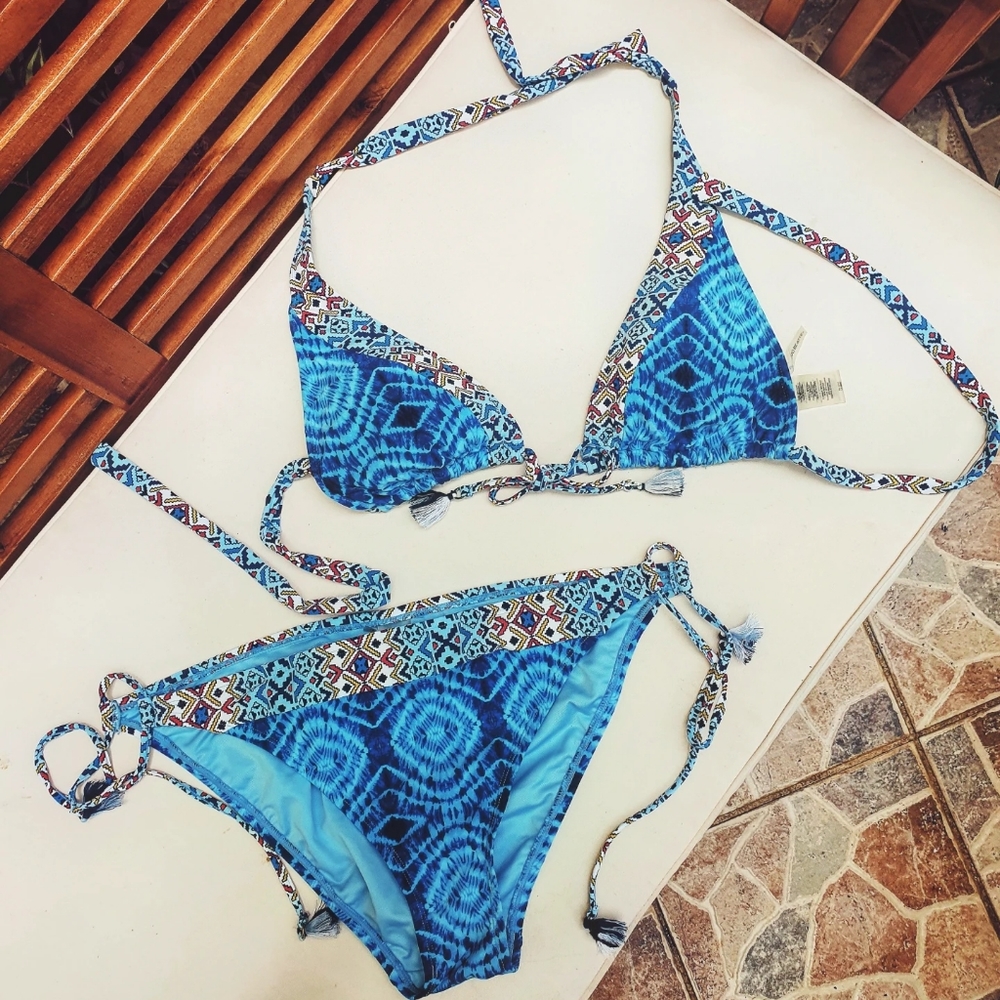 Rod Beattie blue tye-dye multicolor bikini
